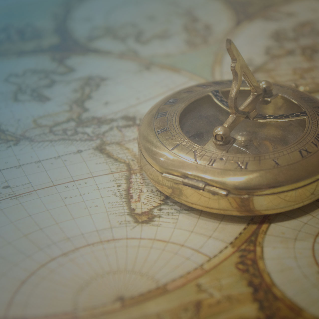 User experience user journey map with compass